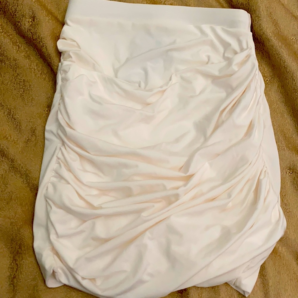Kloset envy off white wrap pencil skirt